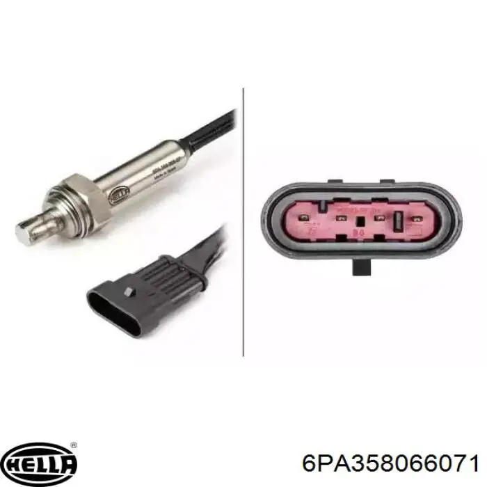 6PA358066071 HELLA Sonda lambda, sensor de oxigênio até o catalisador