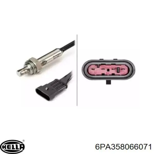 Compre 6PA358066071 HELLA Sonda lambda, sensor de oxigênio até o catalisador