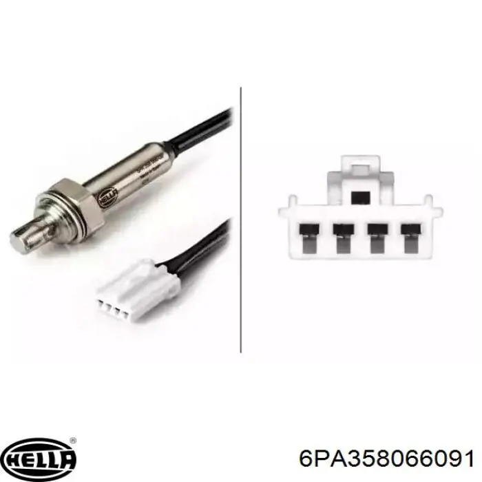 6PA358066091 HELLA Sonda lambda, sensor de oxigênio depois de catalisador