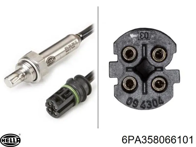 6PA358066101 HELLA Sonda lambda, sensor de oxigênio