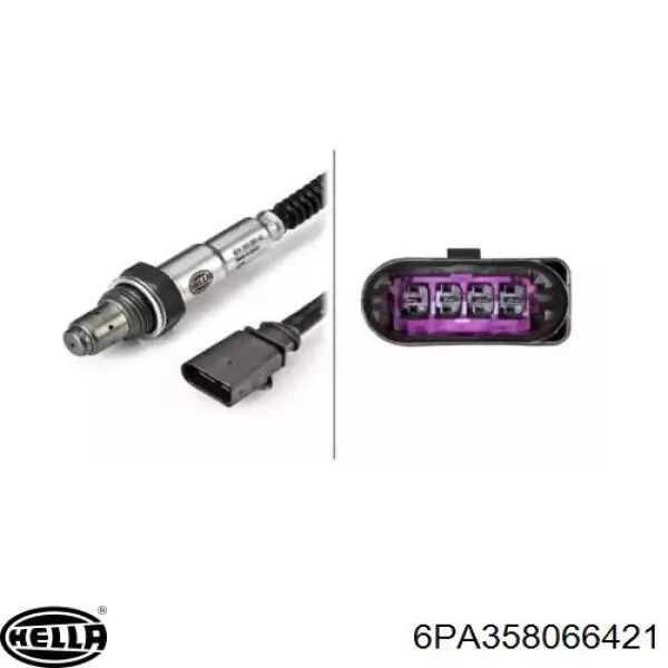 6PA358066421 HELLA Sonda lambda, sensor de oxigênio depois de catalisador