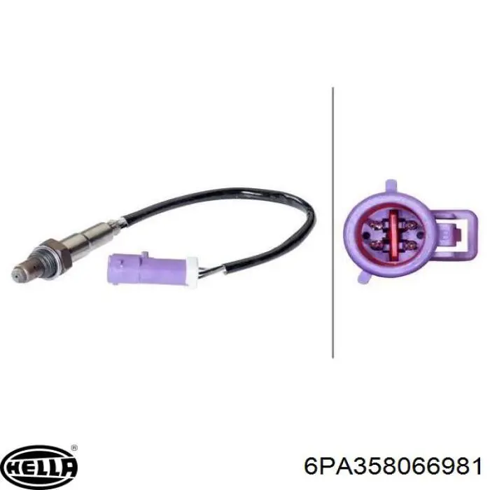 Compre 6PA358066981 HELLA Sonda lambda, sensor de oxigênio depois de catalisador
