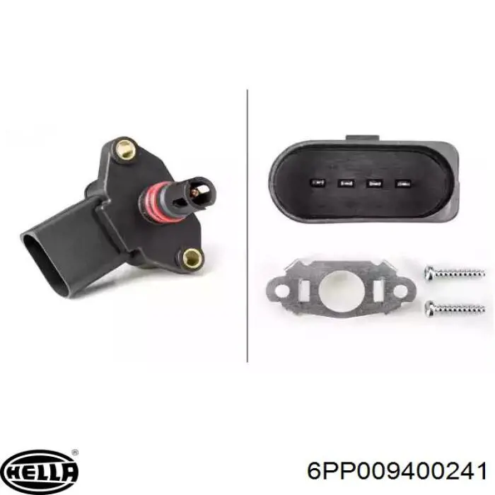 Compre 6PP009400241 HELLA Sensor de pressão no coletor de admissão, MAP