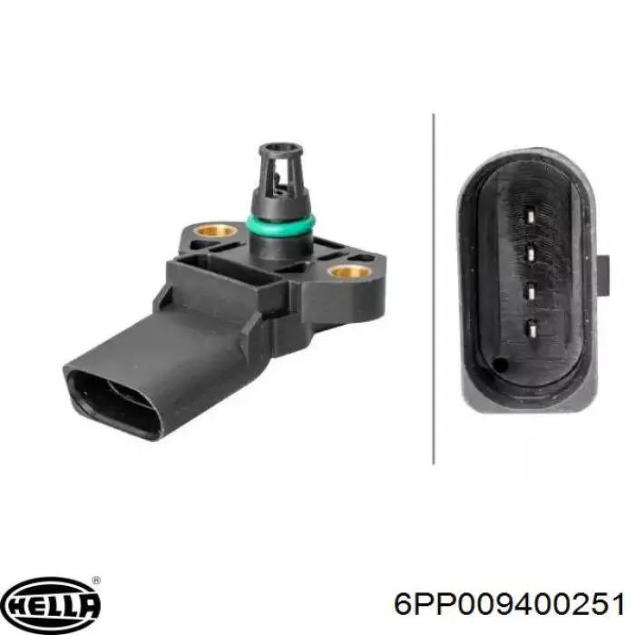 Compre 6PP009400251 HELLA Sensor de pressão de supercompressão