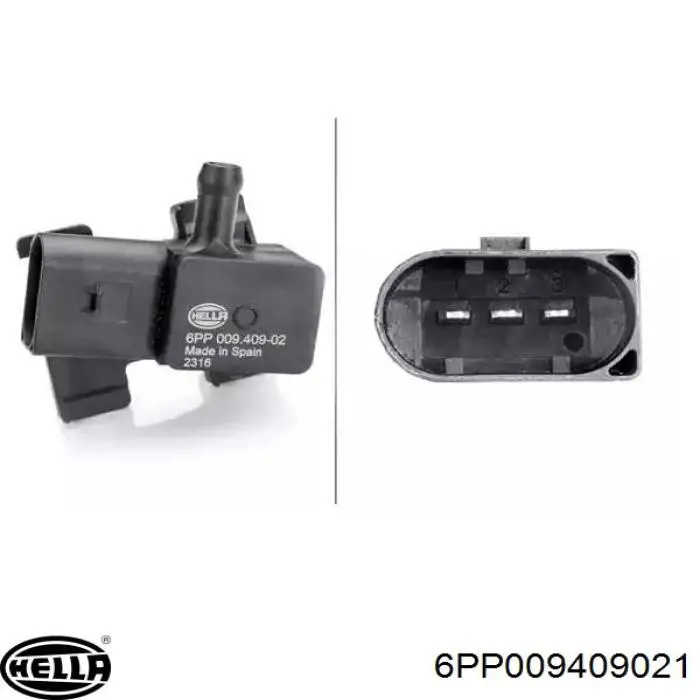 Sensor de pressão dos gases de escape HELLA 6PP009409021 preço, a partir de 43,55 USD