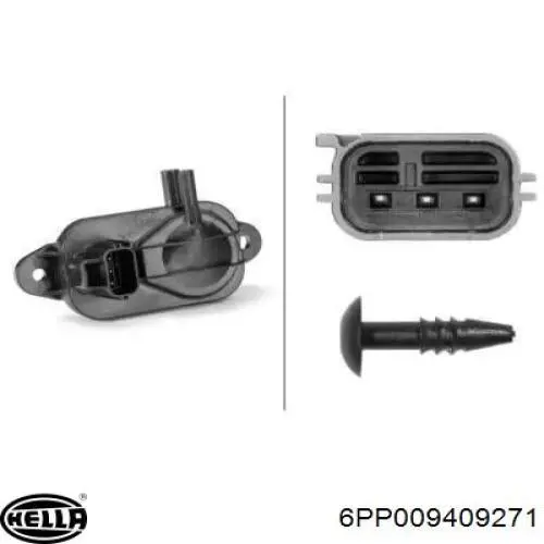 Compre 6PP009409271 HELLA Sensor de pressão dos gases de escape