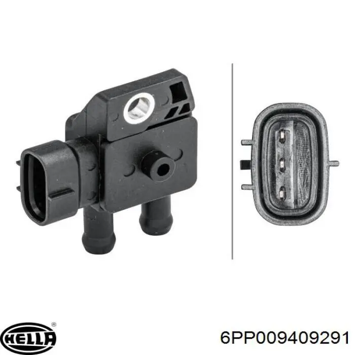 6PP009409291 HELLA Sensor de pressão dos gases de escape