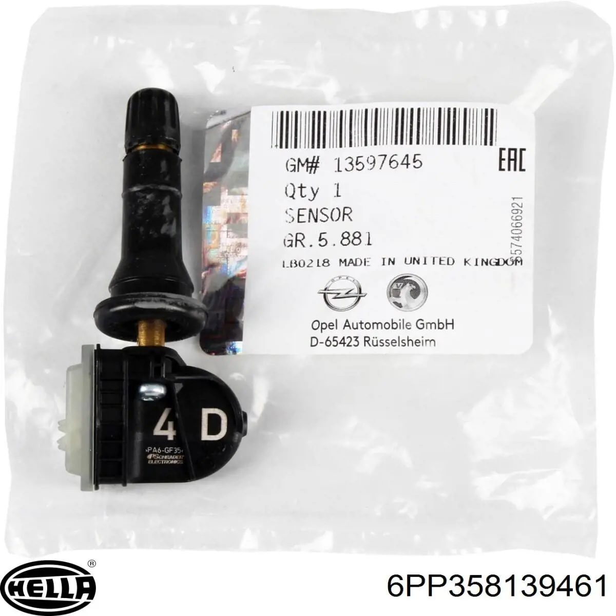 Sensor de pressão de ar nos pneus HELLA 6PP358139461 preço, a partir de 51,64 USD