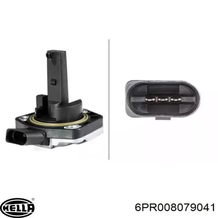 Compre 6PR008079041 HELLA Sensor do nível de óleo de motor