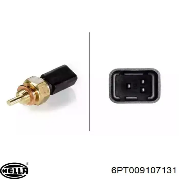 Compre 6PT009107131 HELLA Sensor de temperatura do fluido de esfriamento