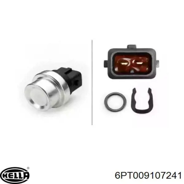 Compre 6PT009107241 HELLA Sensor de temperatura do fluido de esfriamento