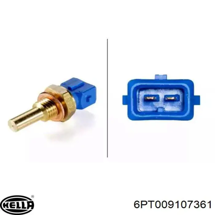 Compre 6PT009107361 HELLA Sensor de temperatura do fluido de esfriamento