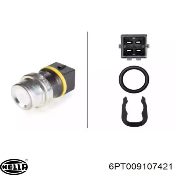 Compre 6PT009107421 HELLA Sensor de temperatura do fluido de esfriamento