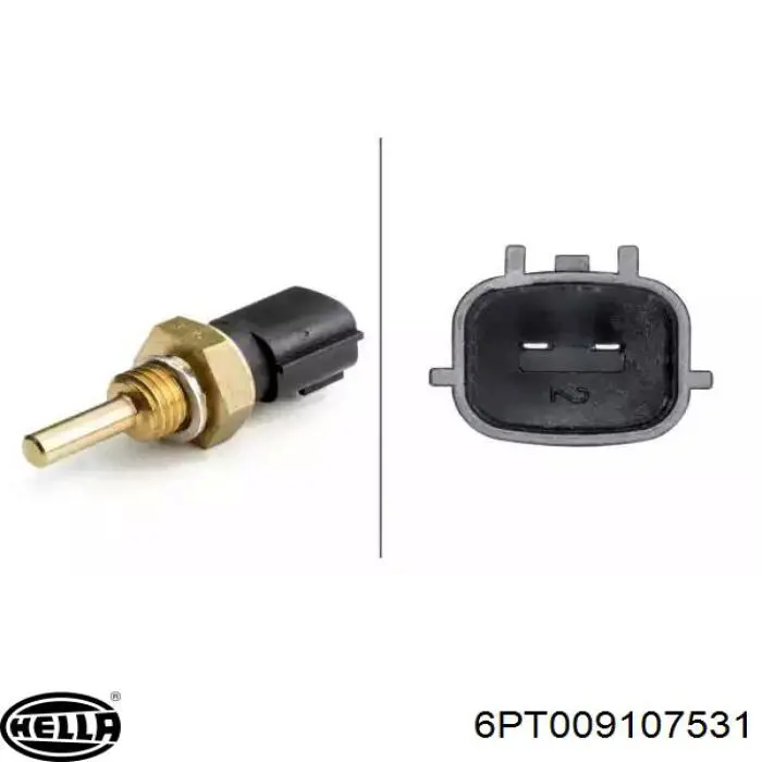 Compre 6PT009107531 HELLA Sensor de temperatura do fluido de esfriamento