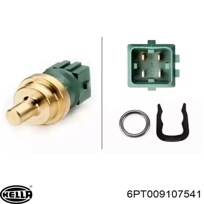 Compre 6PT009107541 HELLA Sensor de temperatura do fluido de esfriamento