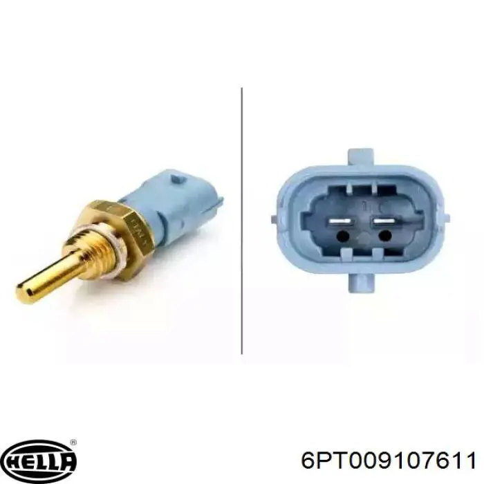 Compre 6PT009107611 HELLA Sensor de temperatura do fluido de esfriamento