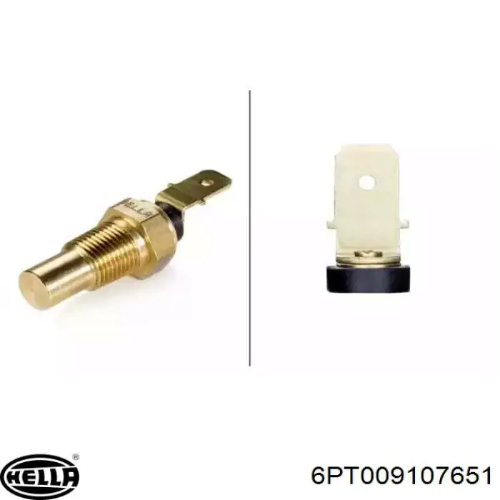 Compre 6PT009107651 HELLA Sensor de temperatura do fluido de esfriamento