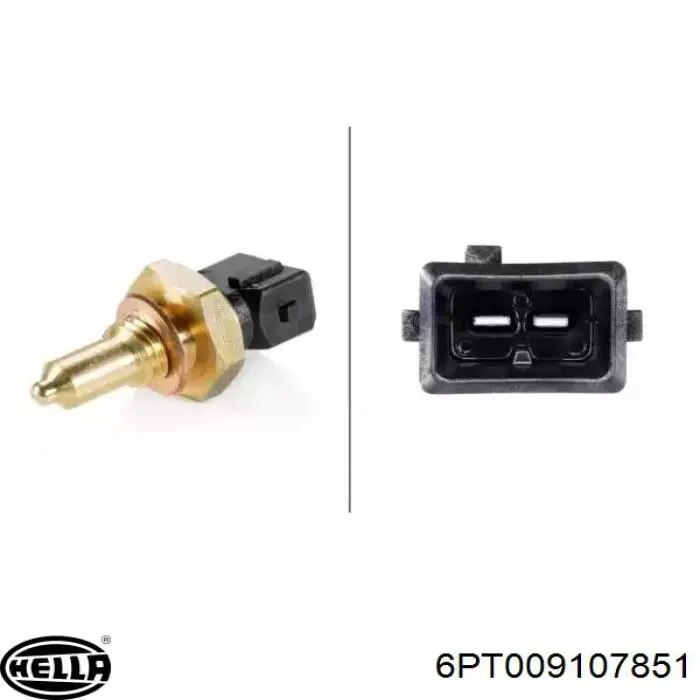 6PT009107851 HELLA Sensor de temperatura do fluido de esfriamento