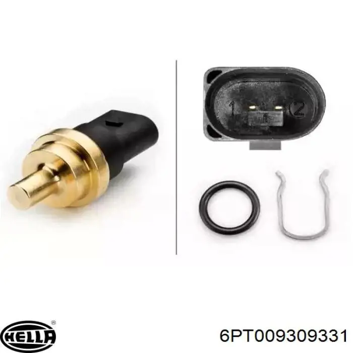 Compre 6PT009309331 HELLA Sensor de temperatura do fluido de esfriamento