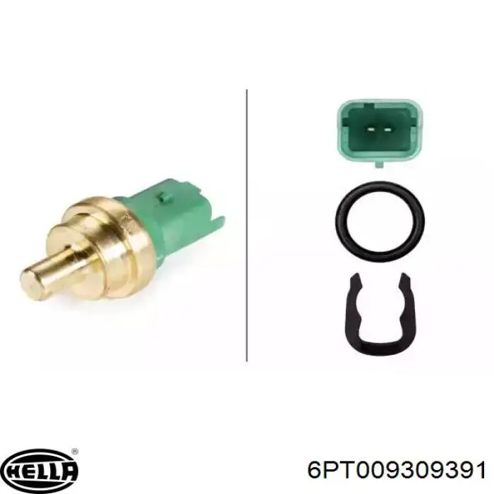 Compre 6PT009309391 HELLA Sensor de temperatura do fluido de esfriamento