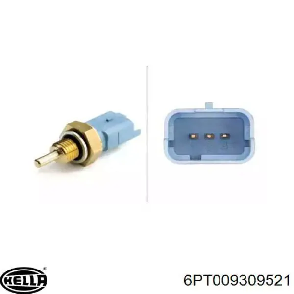 Compre 6PT009309521 HELLA Sensor de temperatura do fluido de esfriamento