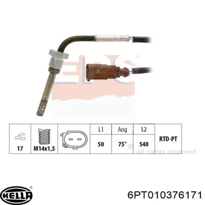 Sensor de temperatura dos gases de escape (GE), antes de filtro de partículas diesel Bosch 0986259067 preço, a partir de 61,36 USD