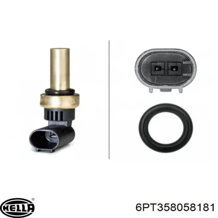 Sensor de temperatura do fluido de esfriamento HELLA 6PT358058181 preço, a partir de 11,74 USD