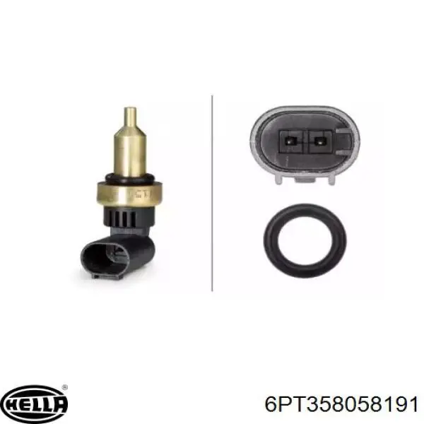 Sensor de temperatura do fluido de esfriamento HELLA 6PT358058191 preço, a partir de 17,24 USD