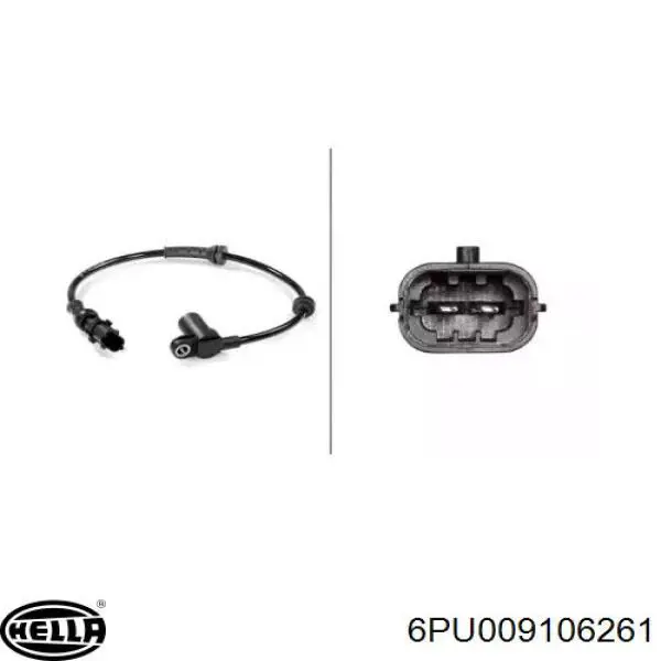 Compre 6PU009106261 HELLA Sensor dianteiro de ABS