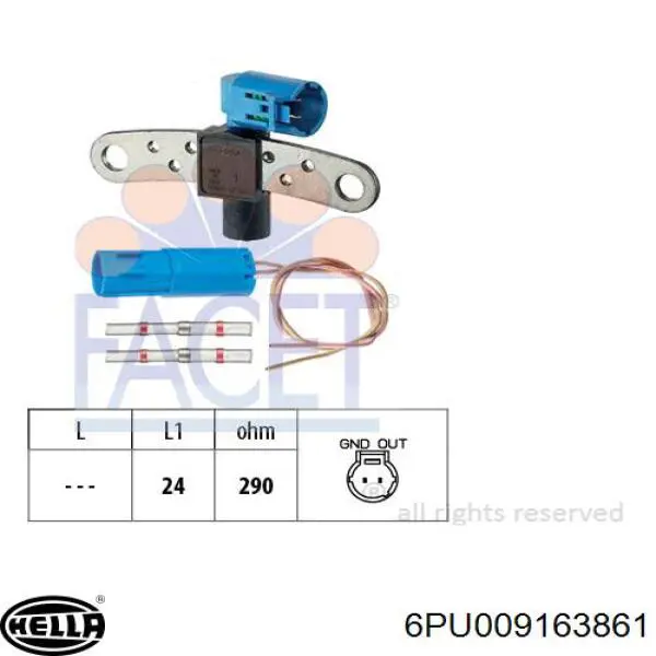 Compre 6PU009163861 HELLA Sensor de posição (de revoluções) de cambota
