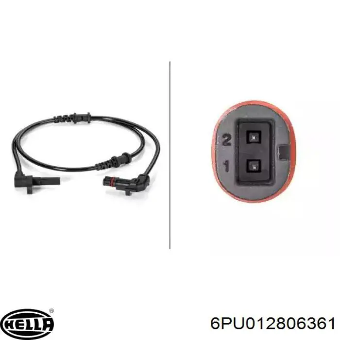 Sensor dianteiro de ABS HELLA 6PU012806361 preço, a partir de 46,33 USD