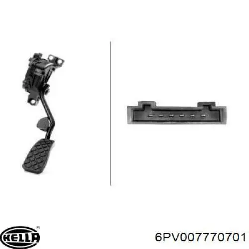 6PV007770701 HELLA Pedal de gás (de acelerador)