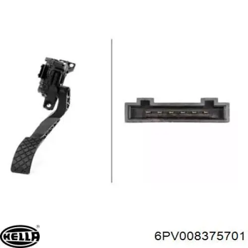 6PV008375701 HELLA Pedal de gás (de acelerador)
