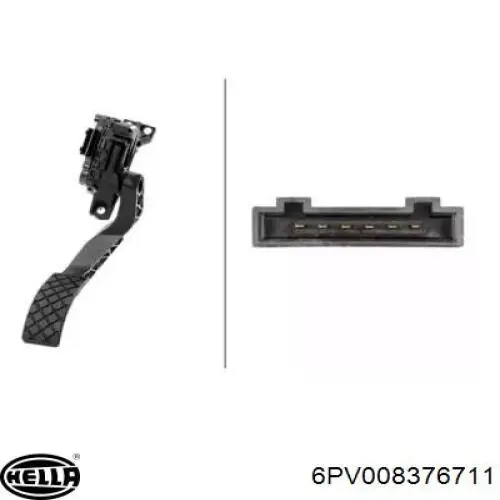 6PV008376711 HELLA Pedal de gás (de acelerador)