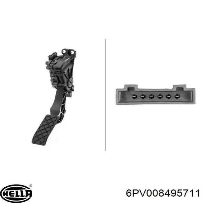 6PV008495711 HELLA Pedal de gás (de acelerador)