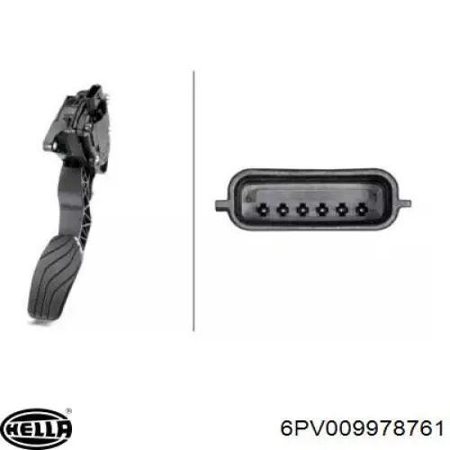 Pedal de gás (de acelerador) HELLA 6PV009978761 preço, a partir de 42,56 USD
