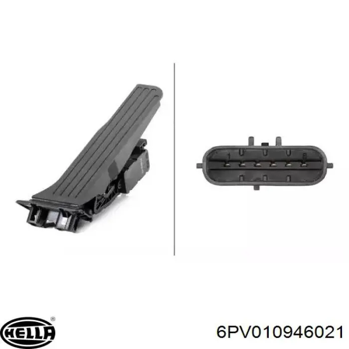 Pedal de gás (de acelerador) HELLA 6PV010946021 preço, a partir de 46,55 USD