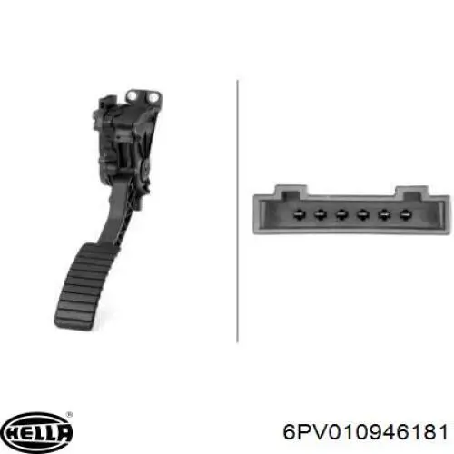 6PV010946181 HELLA Pedal de gás (de acelerador)
