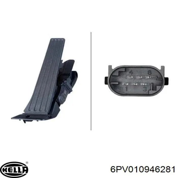 Pedal de gás (de acelerador) HELLA 6PV010946281 preço, a partir de 56,21 USD