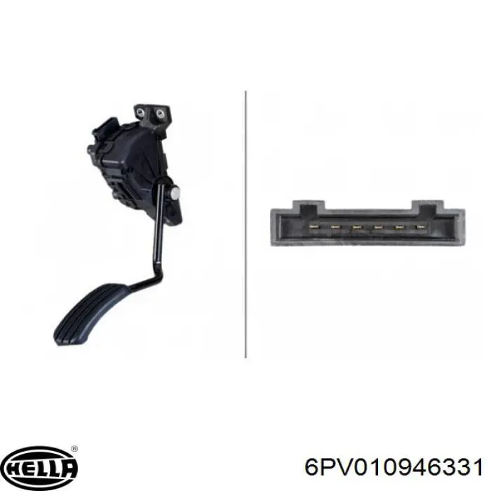 6PV010946331 HELLA Pedal de gás (de acelerador)
