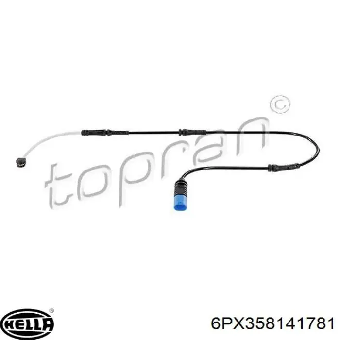 6PX358141781 HELLA Sensor de sinalização de estacionamento (sensor de estacionamento) dianteiro/traseiro lateral
