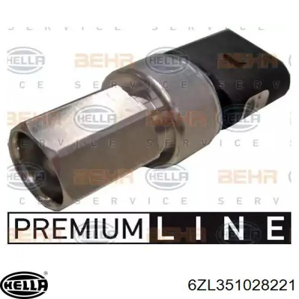 6ZL351028221 HELLA Sensor de pressão absoluta de aparelho de ar condicionado