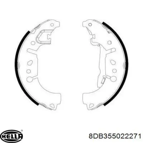Sapatas do freio traseiras de tambor Fiat/Alfa/Lancia 77367099