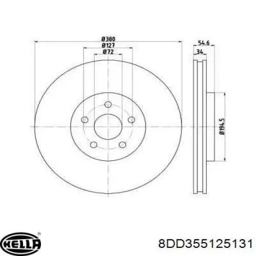 5181513AB Chrysler Disco do freio dianteiro