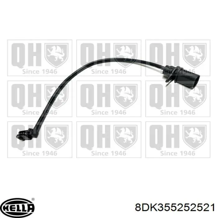Compre 8DK355252521 HELLA Sensor dianteiro esquerdo de desgaste das sapatas do freio