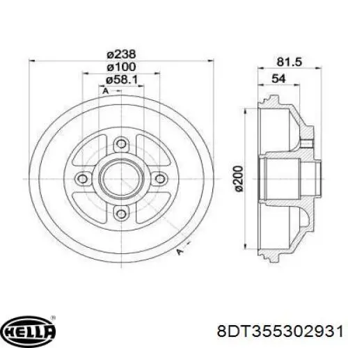 4351162J11 Suzuki Tambor do freio traseiro