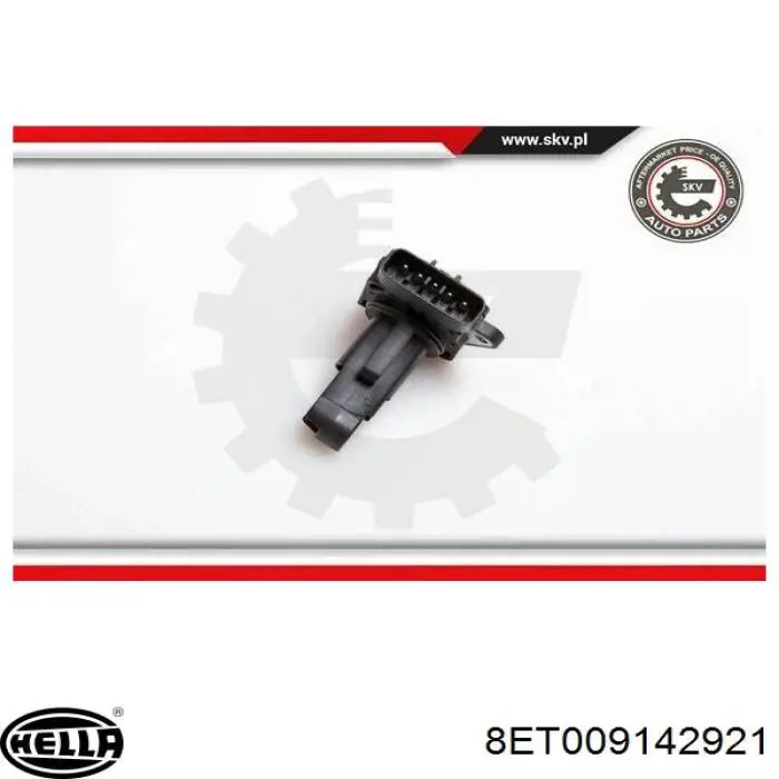 Compre 8ET009142921 HELLA Sensor de fluxo (consumo) de ar, medidor de consumo M.A.F. - (Mass Airflow)