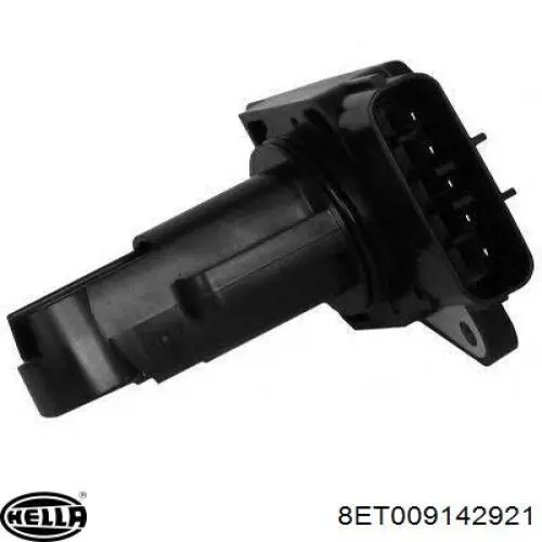 Compre 8ET009142921 HELLA Sensor de fluxo (consumo) de ar, medidor de consumo M.A.F. - (Mass Airflow)