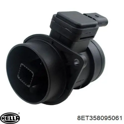Sensor de fluxo (consumo) de ar, medidor de consumo M.A.F. - (Mass Airflow) HELLA 8ET358095061 preço, a partir de 97,31 USD