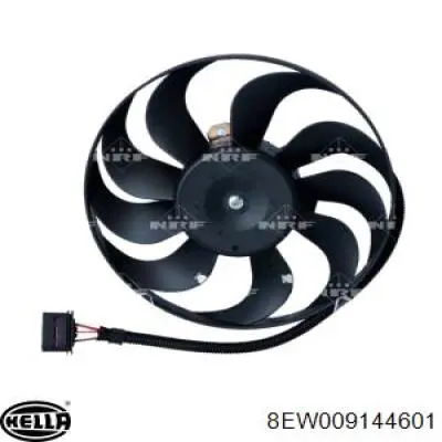 Ventilador elétrico de esfriamento montado (motor + roda de aletas) direito HELLA 8EW009144601 preço, a partir de 79,22 USD